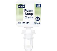 Tork S5 Hand Soap Refill Foam S5 Transparent 525202 Pack of 8 Pieces of 525 ml