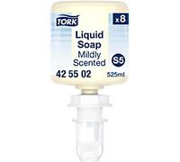 Tork S5 Hand Soap Refill Liquid S5 Light Yellow 425502 Pack of 8 Pieces of 525 ml