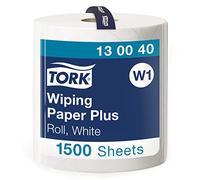Tork SCA-130040 Performance Wiper Roll Plus, 1500 Sheets, 510m, White