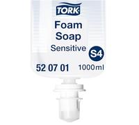 Tork Sensitive Foam Soap S4, Dermatologically Tested, 6 x 1000ml, 520701