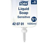 Tork Sensitive Liquid Soap S1, Dermatologically Tested, 6 X 1000Ml, 420701