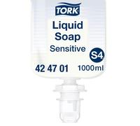 Tork Sensitive Liquid Soap S4, Dermatologically Tested, 6 x 1000ml, 424701