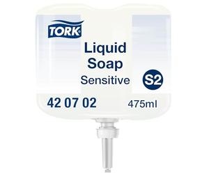 Tork Sensitive Mini Liquid Soap S2, Dermatologically Tested, 475ml, 420702