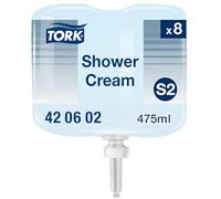 Tork Shower Cream Mini Liquid S2, Unisex Fragrance, 8 x 475ml, 420602
