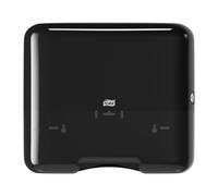 Tork Singlefold Mini Hand Towel Wall Mounted Dispenser Black H3, One-at-a-Time Dispensing, Elevation Range, 553108