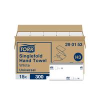 Tork Singlefold White 2 Ply Hand Towels Universal (15 x 300)