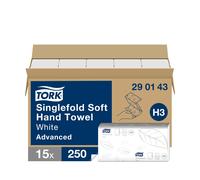 Tork Singlefold White Hand Towels Universal 1 Ply (15 x 250)