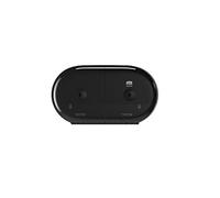 Tork SmartOne Mini Twin Toilet Roll Wall Mounted Dispenser Black T9, High Capacity, Elevation Range, 682008