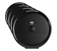 Tork SmartOne Toilet Roll Wall Mounted Dispenser Black T8, High Capacity, Elevation Range, 680008 (Pack of 4)