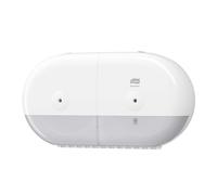 Tork SmartOne® Twin Mini Toilet Roll Dispenser White T9, High Capacity, Elevatio