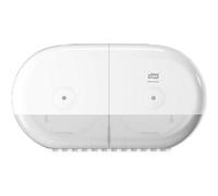 Tork SmartOne® Twin Mini Toilet Roll Dispenser White T9 High Capacity Elevation Range 682000