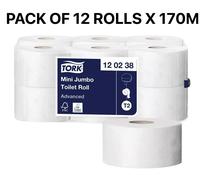 Tork Mini Soft Jumbo Toilet Tissue Rolls T2 Advanced Soft & Absorbent -12 x 170m