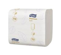 Tork 114273 Soft Folded Toilet Paper Premium T3 / Soft 3-Ply Toilet Tissue Suitable for Tork T3 Folded Toilet System / 30 x Packs of 252 Sheets