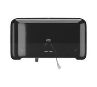Tork Toilet Paper OptiServe 2-Roll Coreless Dispenser T7 Horizontal 558068 | Dispenser Elevation Design Black