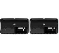 Tork Toilet Paper Roll Wall Mounted Dispenser Black T4, Compact, Elevation Range, 557008 (Pack of 2)