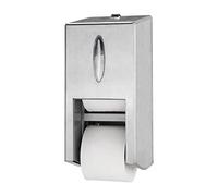 Tork Toilet Paper Twin Coreless Mid-size Roll Wall Mounted Dispenser 472019 | T7 High Capacity Stainless Steel
