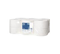 Tork 120238 Advanced Mini Jumbo Toilet Roll, 2-Ply, 12 Pieces,white,2.25"