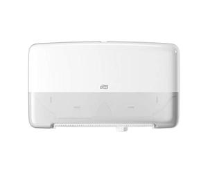 Tork Toilet Roll Twin Mini Jumbo Wall Mounted Dispenser T2 Enclosed 555500 | Elevation Range White