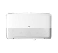 Tork Twin Mini Jumbo Toilet Roll Wall Mounted Dispenser White T2, Enclosed, Elevation Range, 555500