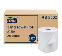 Tork Universal RB8002 Hardwound Paper Roll Towel, 1-Ply, 7.87" Width x 800' Length, White (Case of 6 Rolls, 800 per Roll, 4,800 Feet)
