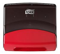 Tork W4 Plastic Centrefeed Dispenser Red, Smoke 20.6 x 42.7 x 39.4 cm 654008