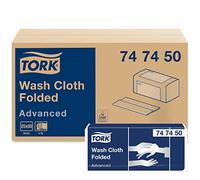 Tork Wash Cloth Advanced Disposable Wash Rag, White, 20 x 80 Cloths (25x19cm)