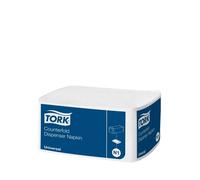 Tork White 1 Ply Counterfold Dispenser Napkin 9.4cm x 15.5cm (24 x 300)