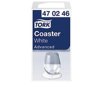 Tork White Round Paper Coaster, Advanced quality, 8 ply, 250 coasters, 9cm x 9cm each, 470246