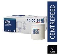 Tork 130035 Multipurpose Wiping Paper Towels/Paper Rolls Suitable for M2 Centrefeed System Big Dispensers/Blue / 6 x 165m / Ø 19cm