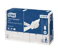 Tork Xpress 120288 H2 2ply White Multifold Soft Paper Hand Towels 21 x 136 Towel