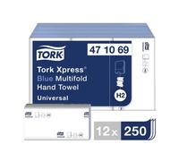 Tork Xpress Multifold Hand Towel H2 Blue 250 Sheets (Pack of 12) 471069