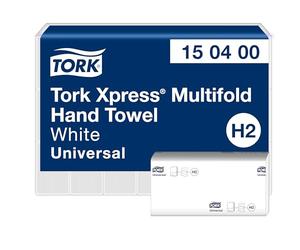 Tork Xpress® Multifold Hand Towels White H2, Universal, Economical, 21 x 190 Sheets, 150400