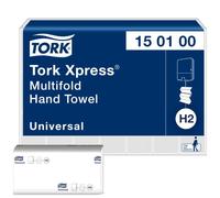 Tork Xpress Multifold Paper Hand Towels 150100 - H2 Universal Folded Hand Towels for Commercial Dispensers - Economic, 1-Ply, White - 21 x 230 Sheets