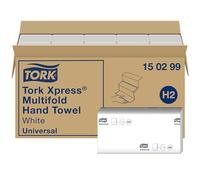 Tork Universal 100% Recycled Hand Towels H2 M-fold White 2 Ply 150299 20 Packs of 237 Sheets