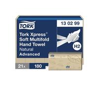 Tork Hand Towel H2 Natural 21 Packs of 180 Sheets