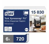 Tork Xpressnap Dispenser Fit Napkins in White - 2 Ply - Pack of 6 x 720