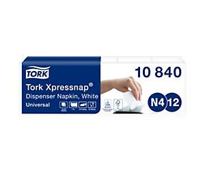 Tork Xpressnap Disposable Napkins Paper White 225 Sheets Pack of 5