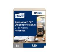Tork Xpressnap® Fit Natural 2 Ply Dispenser Napkin (6 x 720)