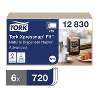 Tork Xpressnap Fit Recycled Dispenser Napkin Natural 2Ply (Pack of 6x720)