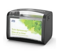 Tork 272611 Xpressnap Tabletop Napkin Dispenser N4 / Paper Dispenser Suitable for N4 Interfold Napkin Refills / Signature Design / Black