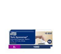 Tork Xpressnap® White 2 Ply Extra Soft Dispenser Napkin 21cm (1 x 8000)