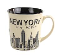Torkia - New York Big Apple City Skyline Jumbo Ceramic Mugs - 12oz (Off-White)