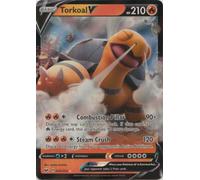Torkoal V 024/202 Ultra Rare Pokemon Card (Sword & Shield) + 1x TitanCards® Toploader