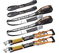 TorkStrap Pro 25' x 2'' Self Tensioning Ratchet Straps (10,000LB Break Strength) - Adjusts to Load Shifts - Spring Loaded Heavy Duty Ratchet Straps w/Soft Loops - UTV, Cargo, ATV, Trucks (2-Pack)