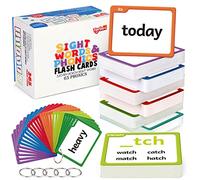 Torlam Sight Words & Phonics Flash Cards for Kids, Learn to Read Digraphs CVC Blends Long Vowel Sounds Spelling Reading Phonics Games, Site Words for Pre-k Kindergarten 1st 2nd 3rd Grade Homeschool