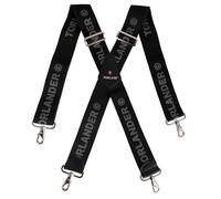 TORLAND® Men's Heavy-Duty Braces with Cowhide Leather, 5 cm Wide, Carabiner-Style Clasps, for Work Trousers | 135 cm Length, Fits up to 2 m tall