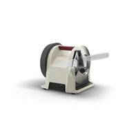 Tormek T-1 Kitchen Knife Sharpener in Linen White with Red Birch Handle (UK Version) | Patented Angle Guide - Knife Sharpening Machine for European&Japanese Style Kitchen Knives - for Home Cooks