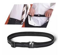 TORMEN Elastic Shirt Stay Belt,Shirt Stays Belt Shirt Tucker Shirt Holder,Adjustable Elastic Band No-Show, Anti-Slip Stretch Waist Belt for Tucked-in Shirts - Business & Casual Use for Men (Black),