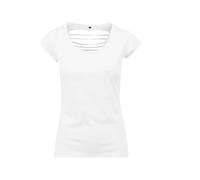 Build Your Brand By035 Women's Back Cut Tee T-Shirt White