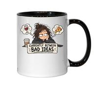 Torn Between Two Tempting Choices Ceramic Tea Coffee Mug Black